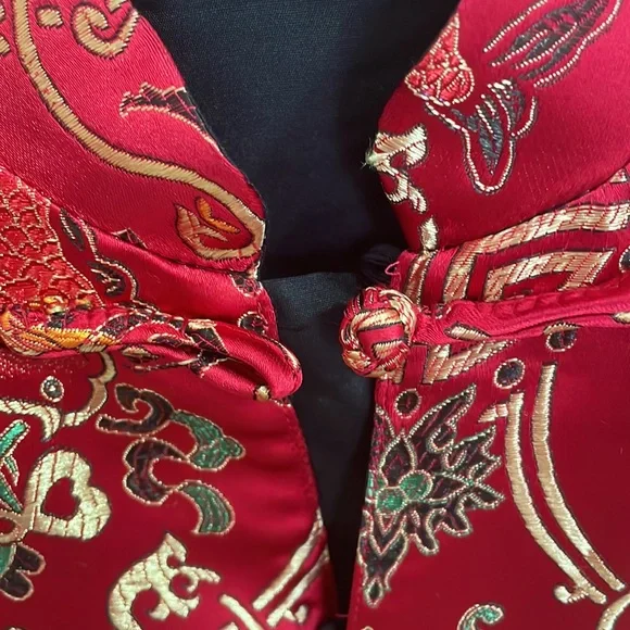 Sophie Chang Studio Embroidered Silk Reversible Kimono Jacket - Picture 6 of 16